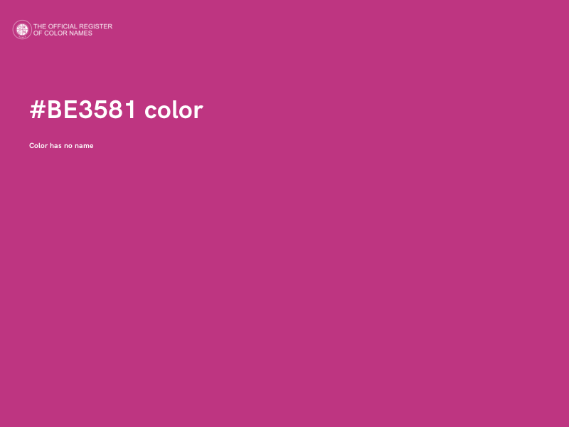 #BE3581 color image