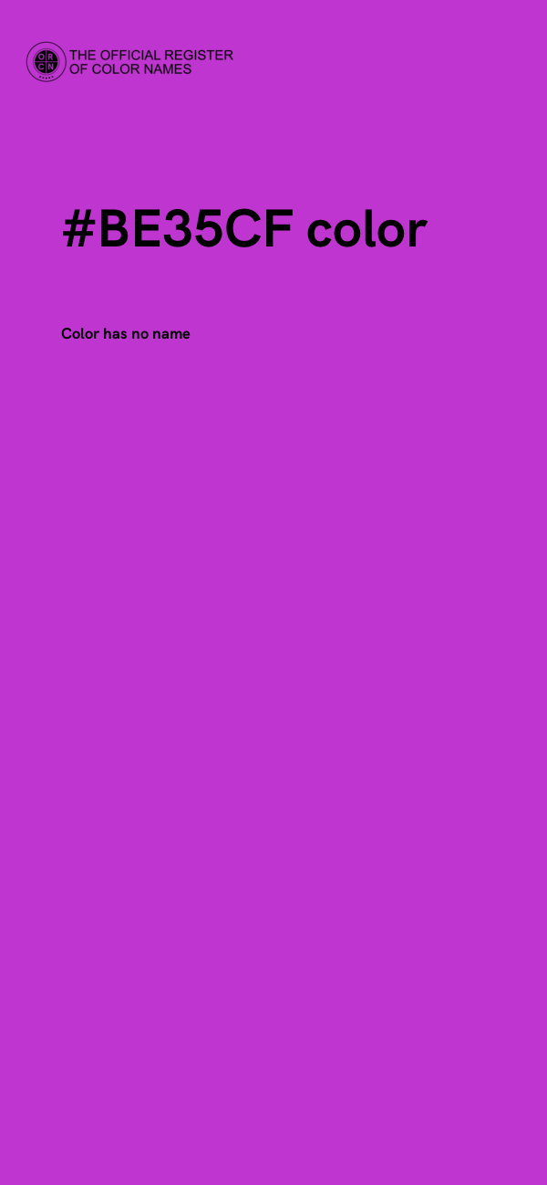#BE35CF color image