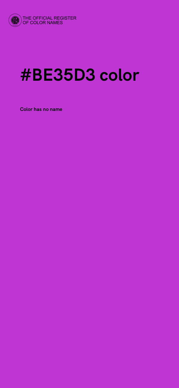 #BE35D3 color image