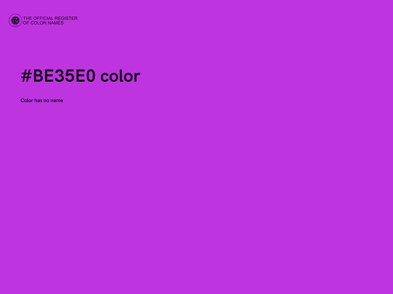 #BE35E0 color image