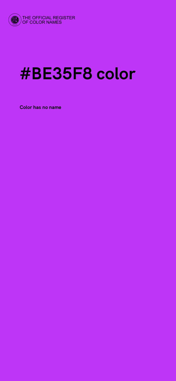 #BE35F8 color image