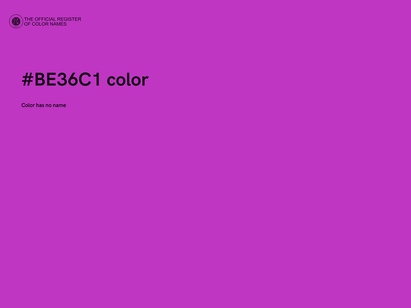 #BE36C1 color image