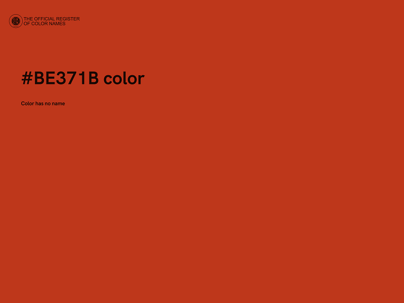 #BE371B color image