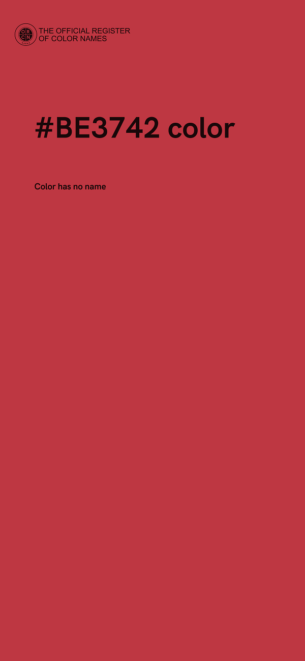 #BE3742 color image