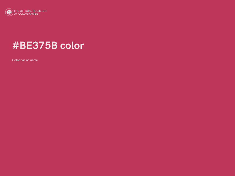 #BE375B color image