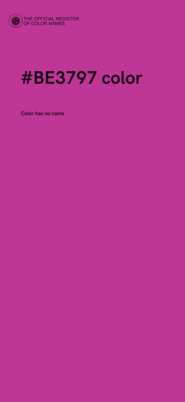 #BE3797 color image