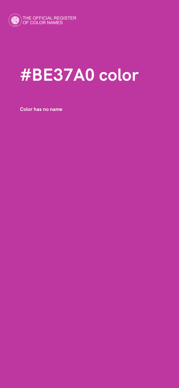 #BE37A0 color image