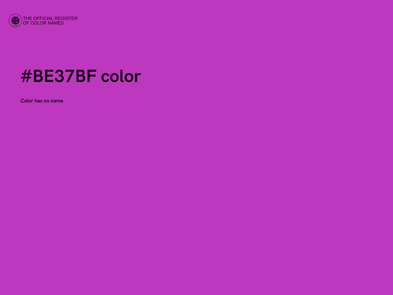 #BE37BF color image