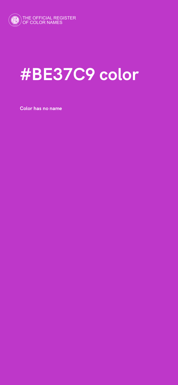 #BE37C9 color image