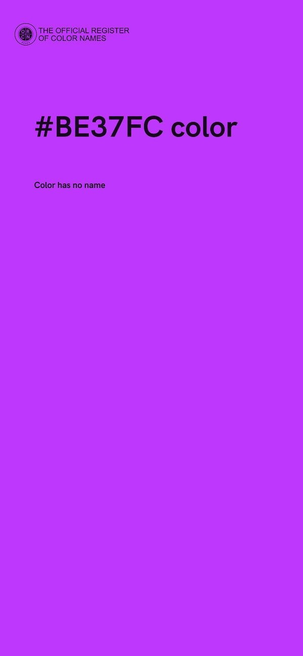#BE37FC color image