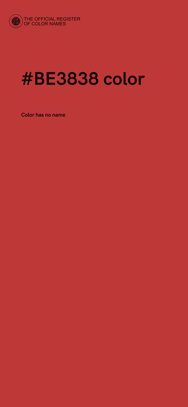 #BE3838 color image