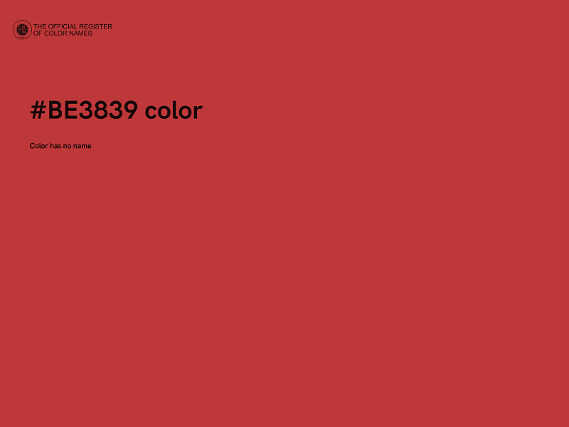 #BE3839 color image