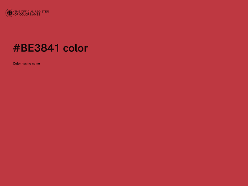 #BE3841 color image