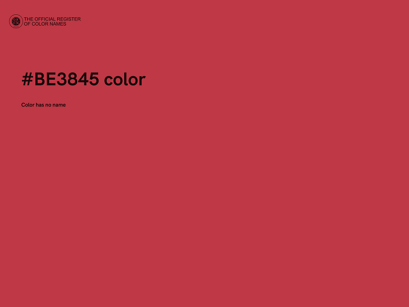 #BE3845 color image