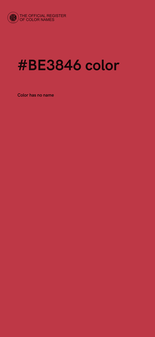 #BE3846 color image