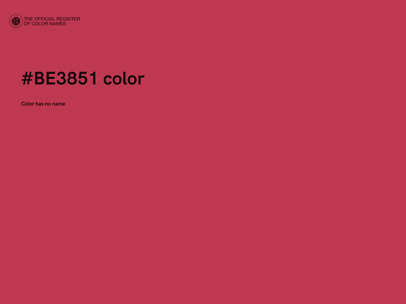 #BE3851 color image