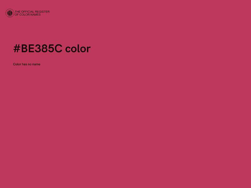 #BE385C color image