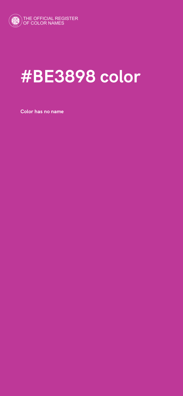 #BE3898 color image