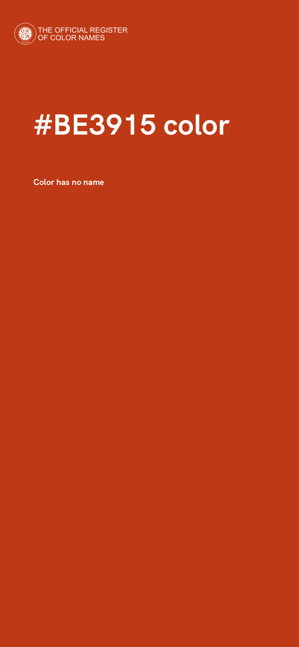 #BE3915 color image
