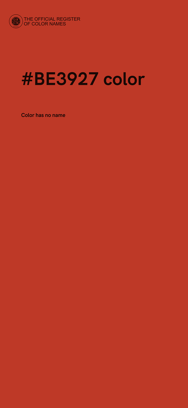 #BE3927 color image