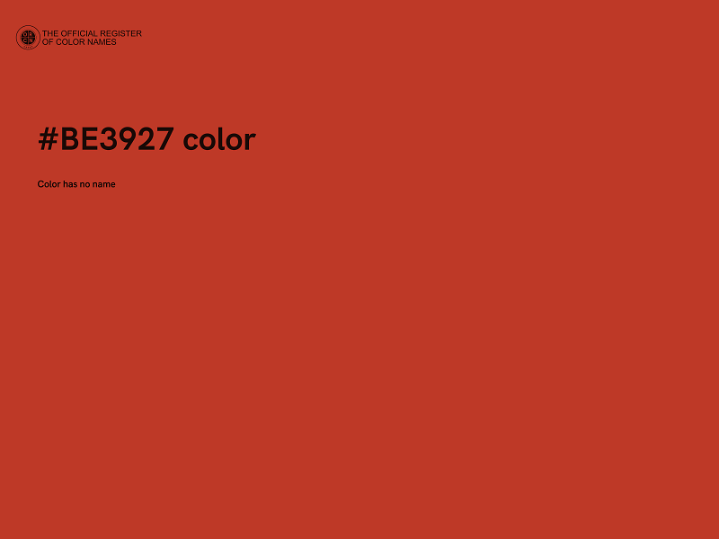#BE3927 color image