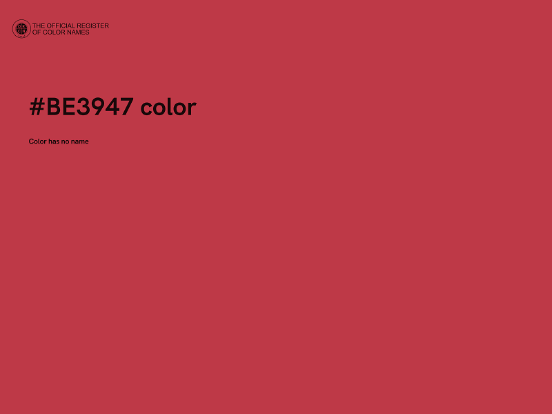 #BE3947 color image