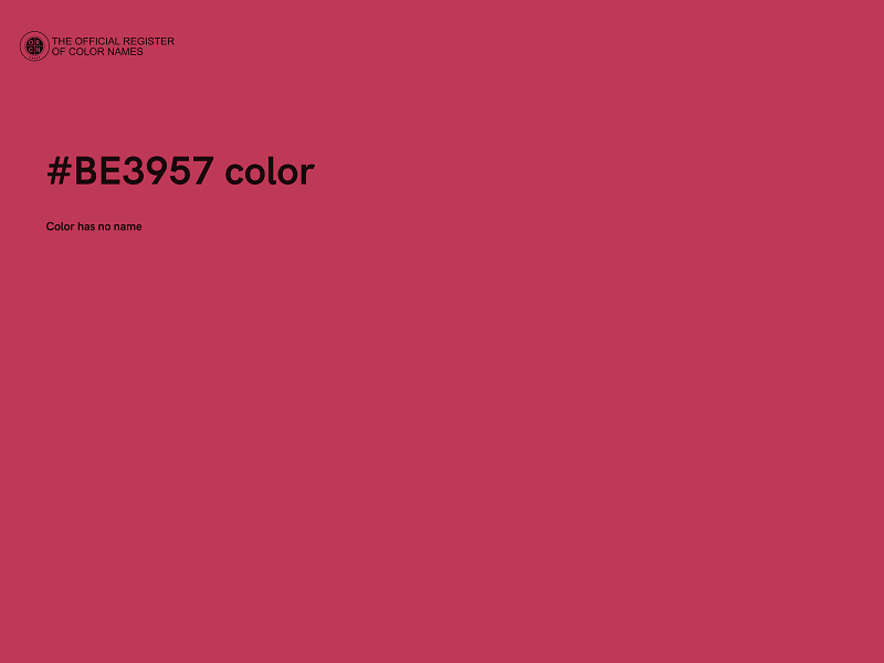 #BE3957 color image