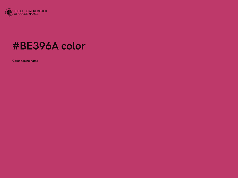 #BE396A color image