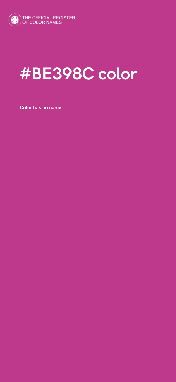 #BE398C color image