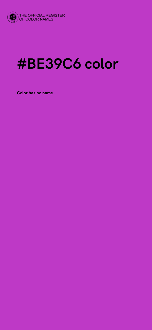 #BE39C6 color image