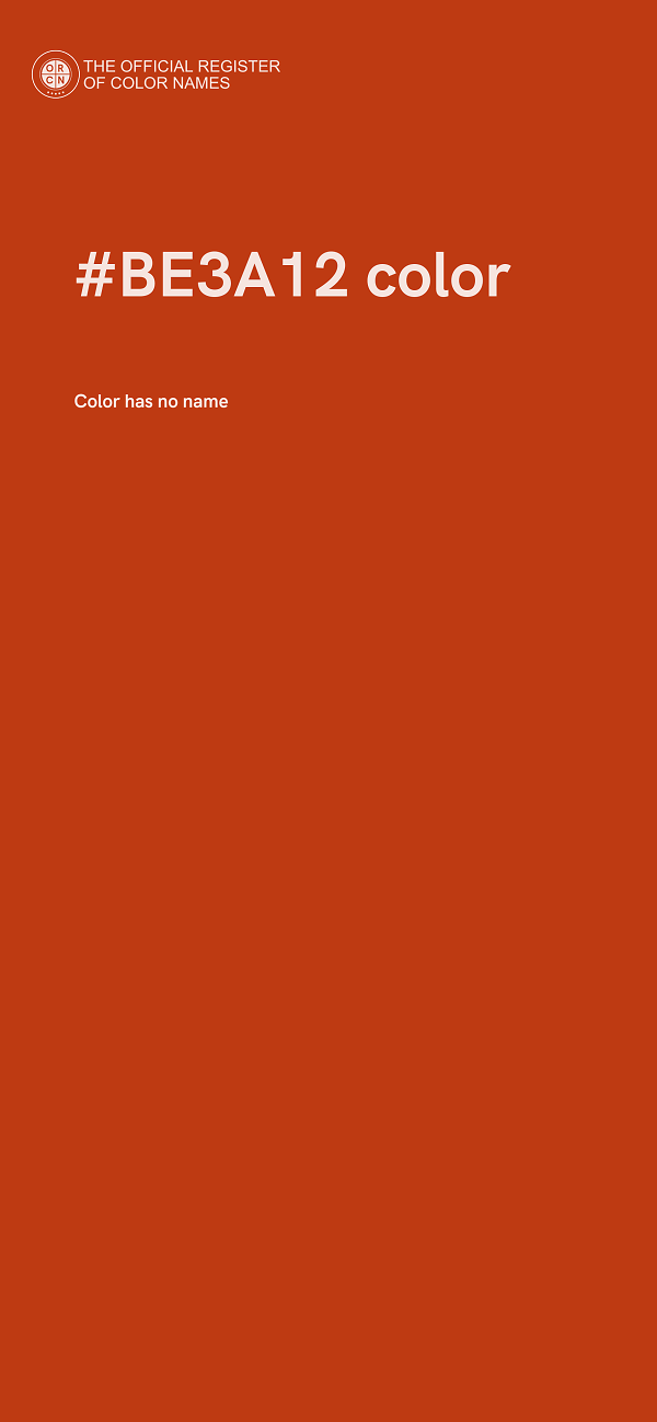 #BE3A12 color image