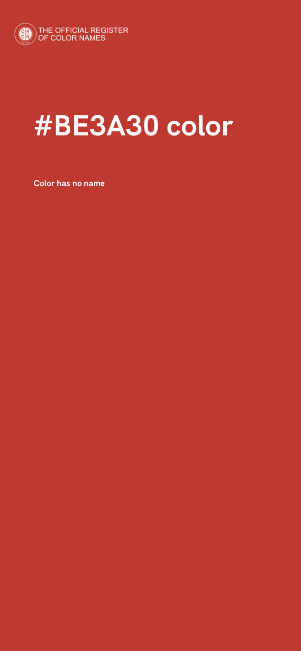 #BE3A30 color image