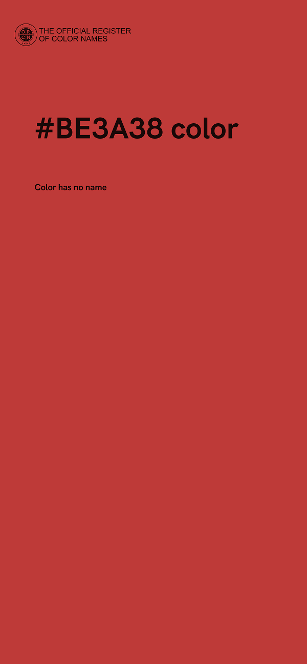 #BE3A38 color image