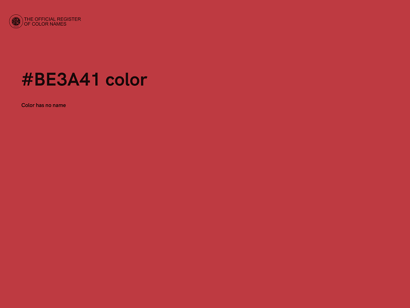 #BE3A41 color image