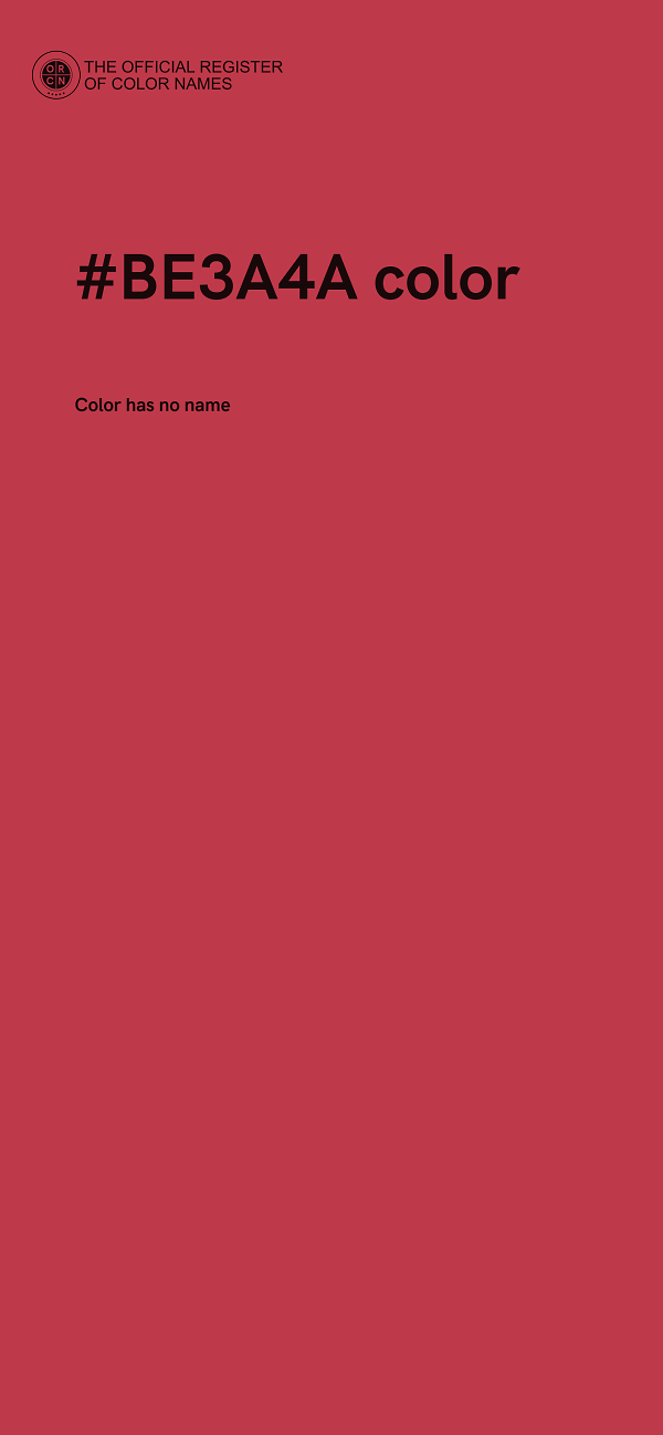 #BE3A4A color image