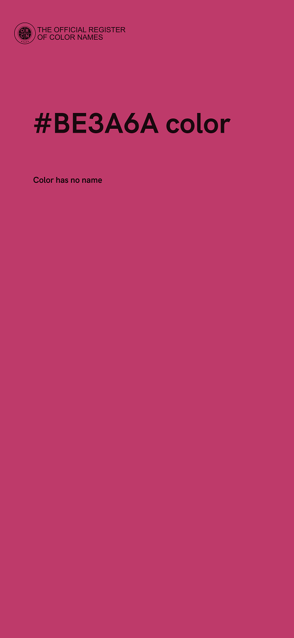 #BE3A6A color image