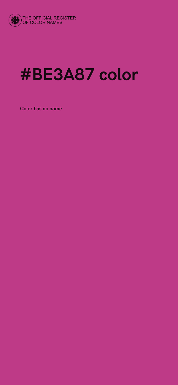 #BE3A87 color image