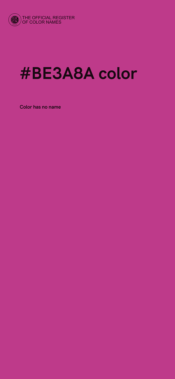 #BE3A8A color image
