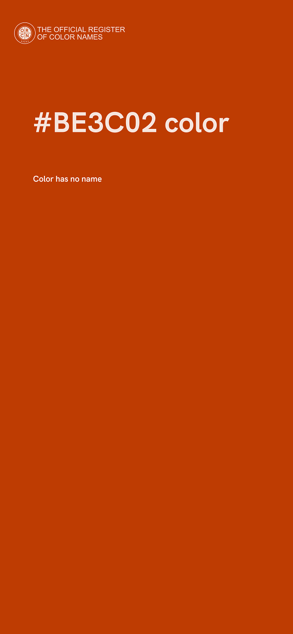 #BE3C02 color image