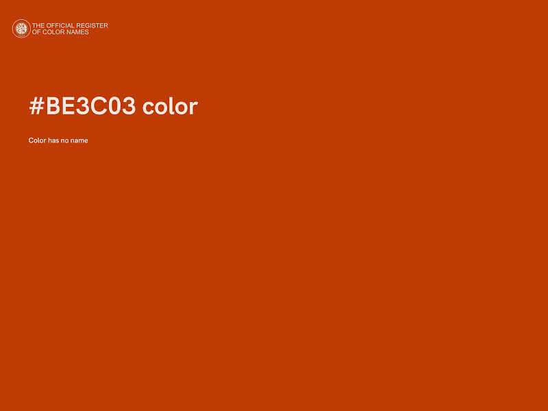#BE3C03 color image