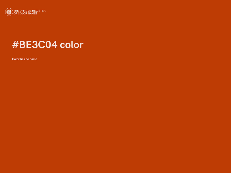 #BE3C04 color image