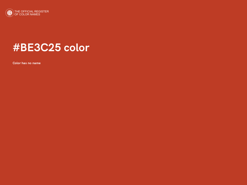 #BE3C25 color image