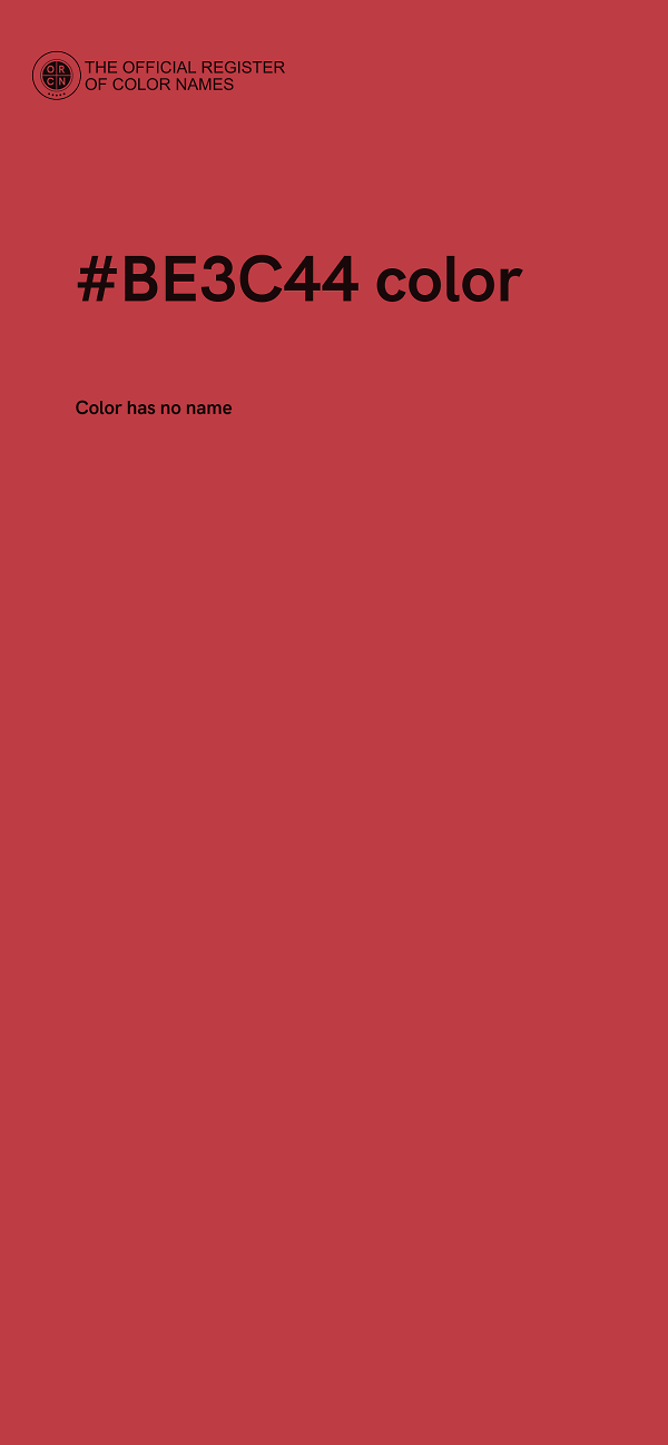 #BE3C44 color image