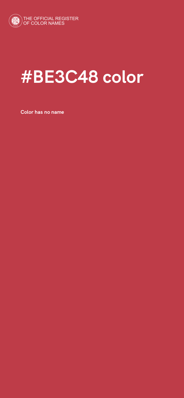 #BE3C48 color image
