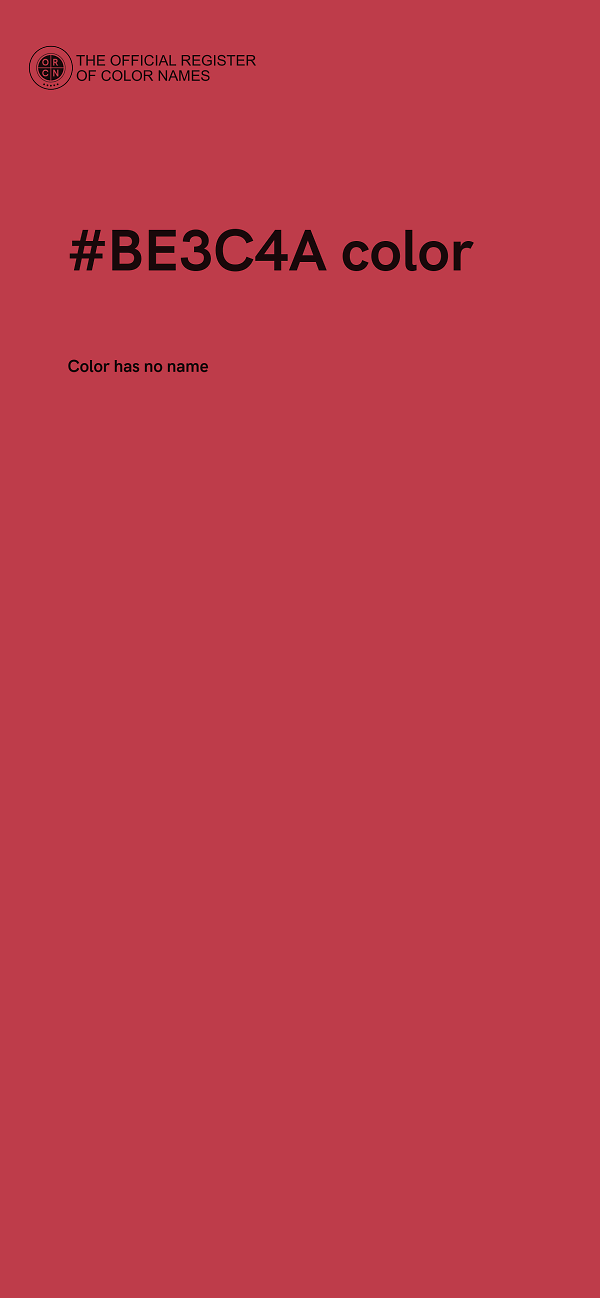 #BE3C4A color image