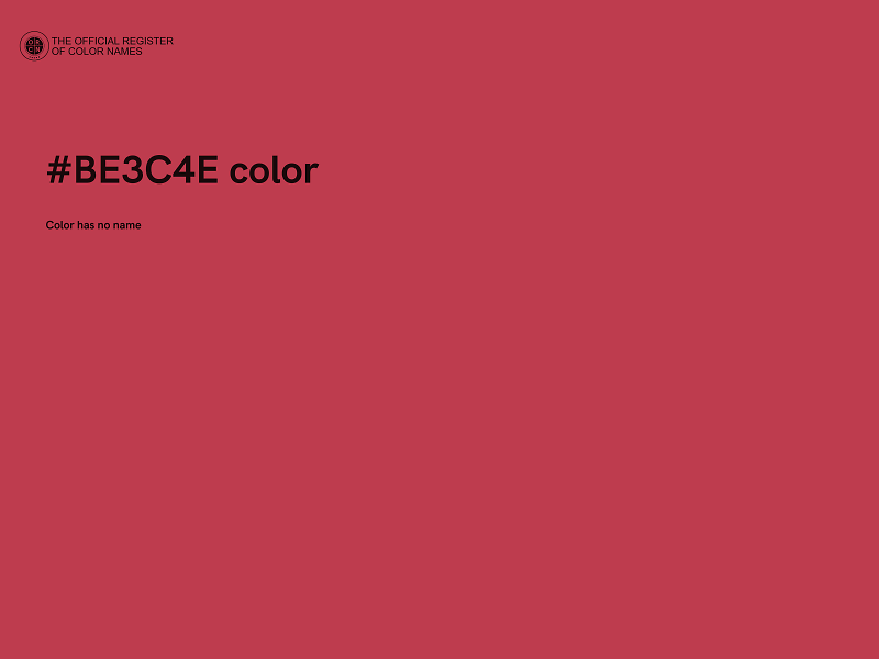 #BE3C4E color image