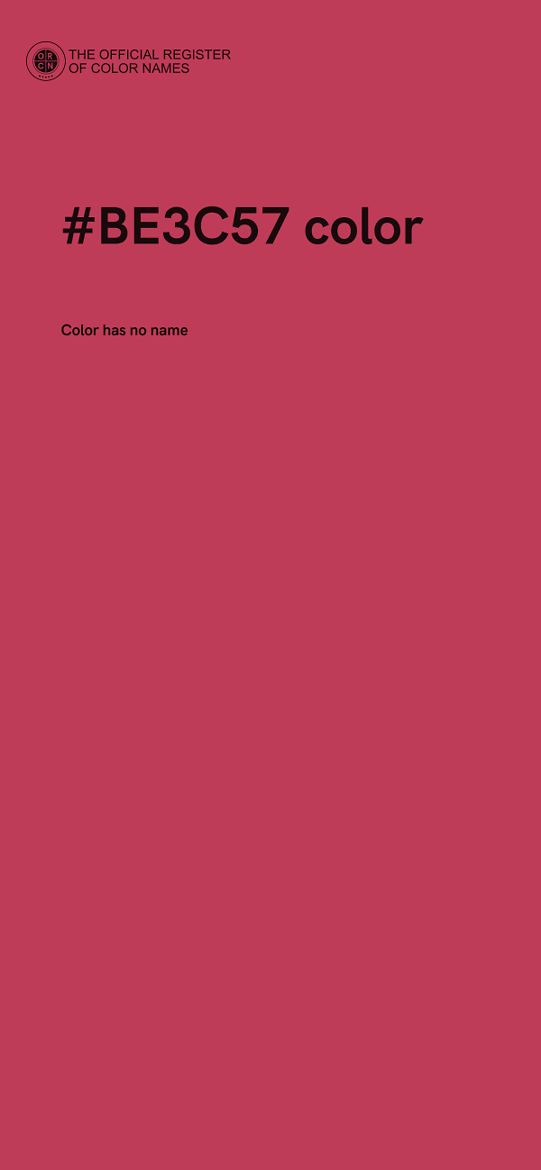#BE3C57 color image