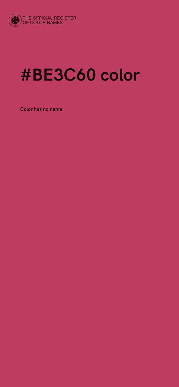 #BE3C60 color image