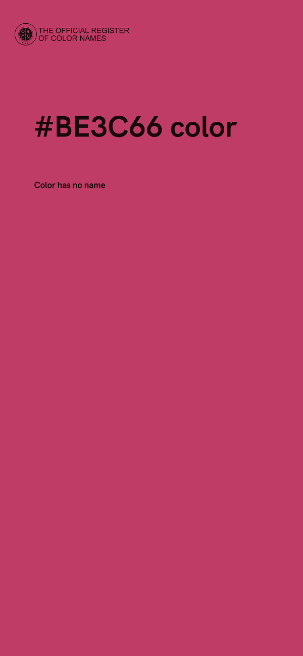 #BE3C66 color image