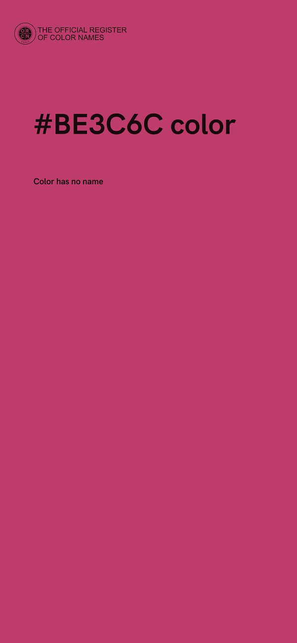 #BE3C6C color image